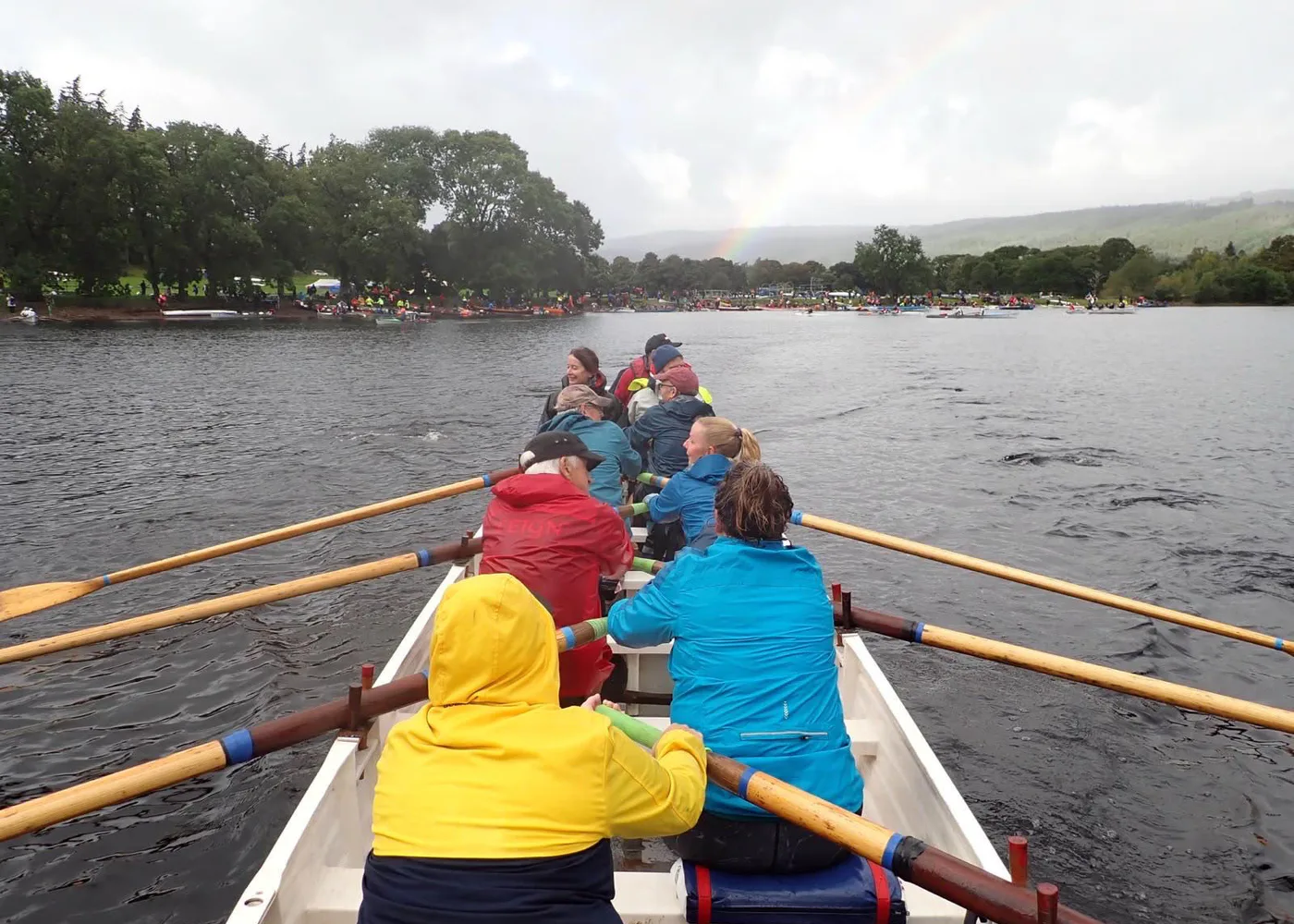 Club members enjoying the personality and camaraderie of rowing